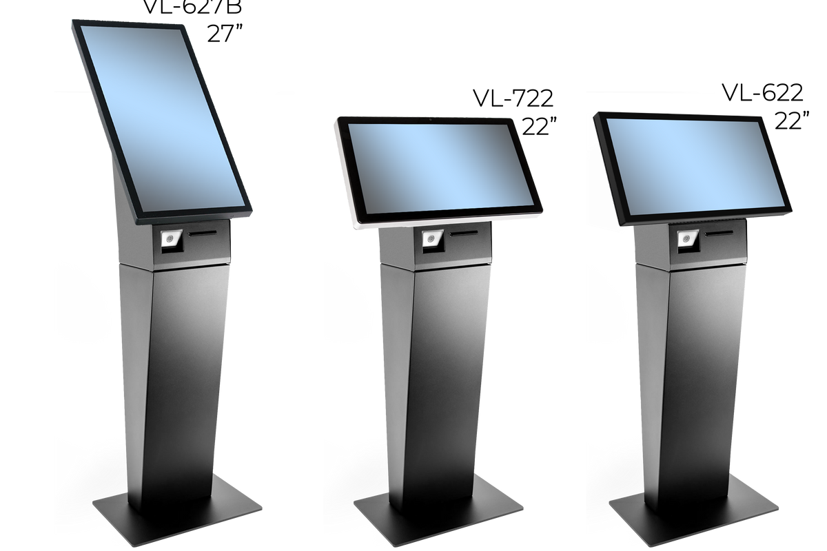FlexLine EU Floorstand FL-622N3-G35, 21.5" PCAP, Celeron N95, 128G, 8G, 2D Scan, print, Win11 IoT.