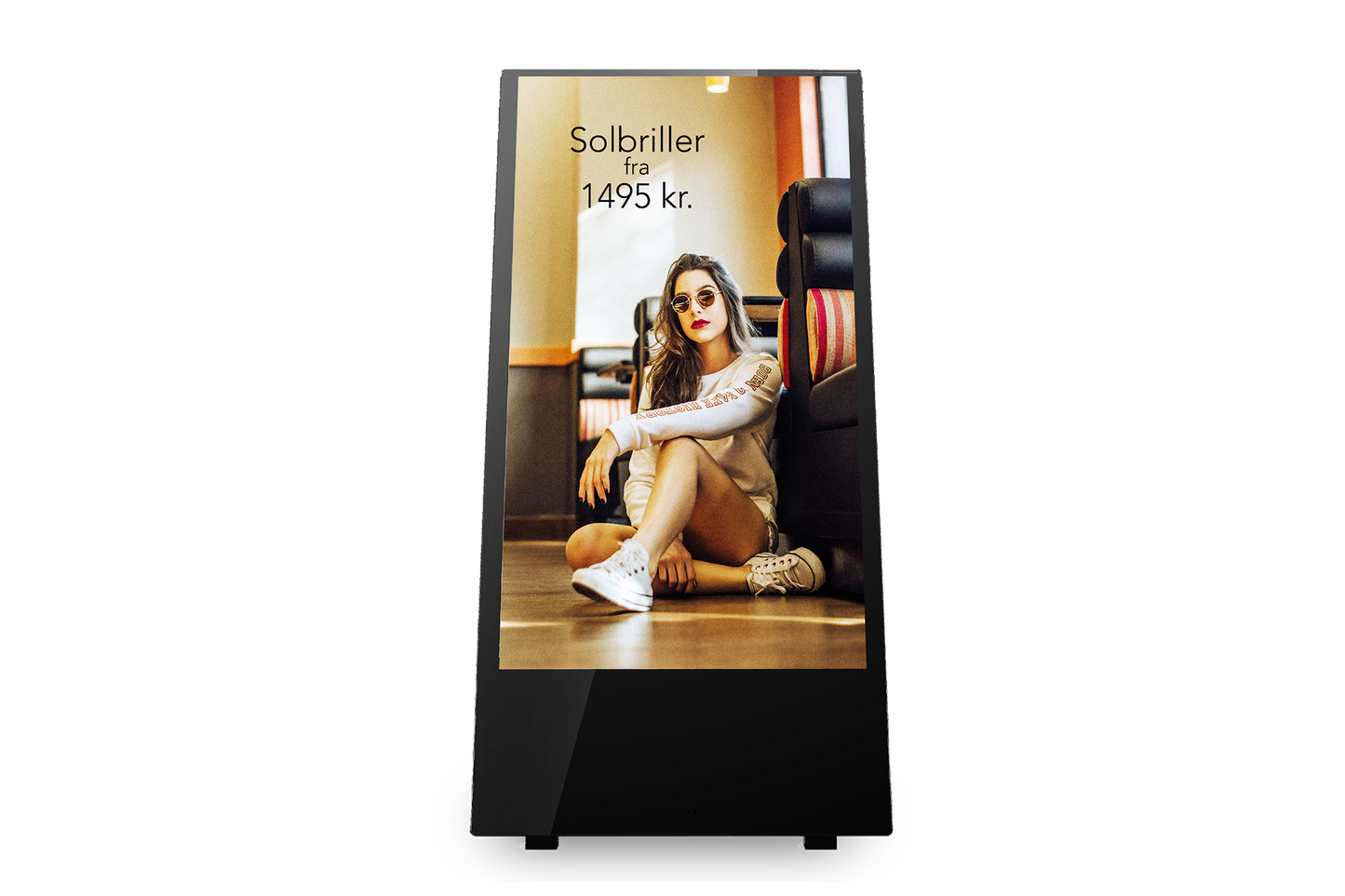 A-Skilt 43" OUTDOOR 1500 cd/m2 Mobilt A-skilt, Battery, WiFi, LAN, Cortex A55, 4GB, 32GB, Android 14