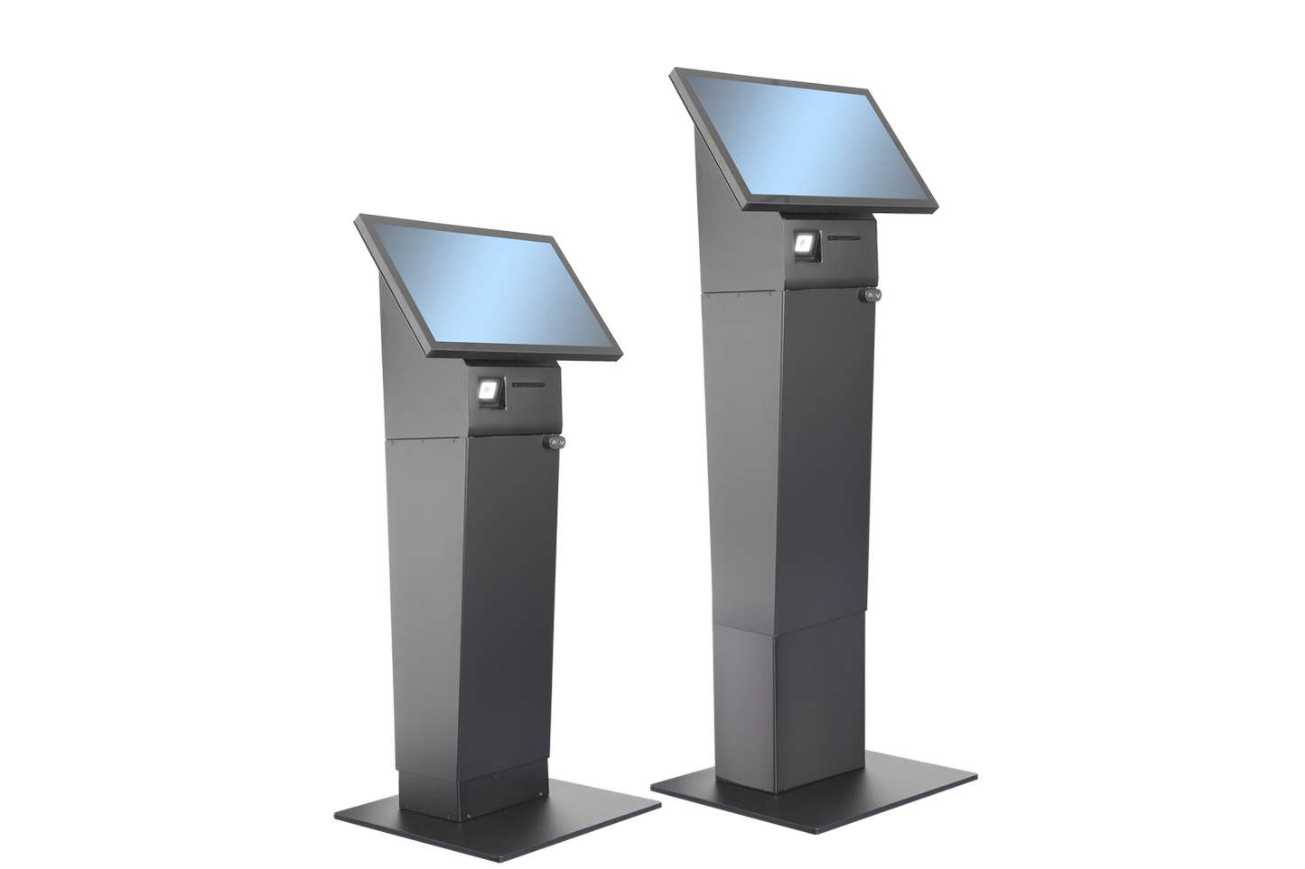 FlexLine EU Floorstand FL-422, 21.5" PCAP monitor, 2D Scan HF520, 80mm Termoprinter. Sort kabinet