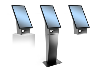 FlexLine EU Floorstand FL-422, 21.5" PCAP monitor, 2D Scan HF520, 80mm Termoprinter. Sort kabinet