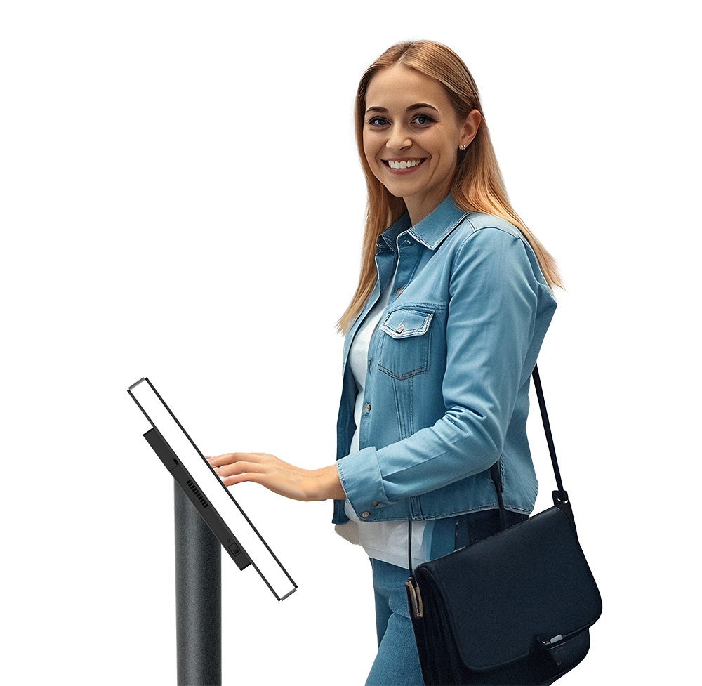 VL-722N3-G35, 21.5" Touch,  Celeron N95, 8GB, 128GB, Win. 11 IoT, Piedestal Ø 80. Ekskl. Kabler.